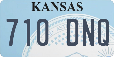 KS license plate 710DNQ