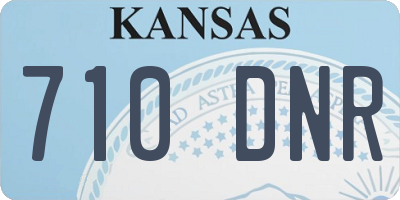 KS license plate 710DNR