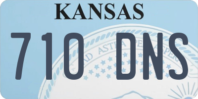 KS license plate 710DNS