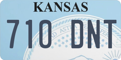 KS license plate 710DNT