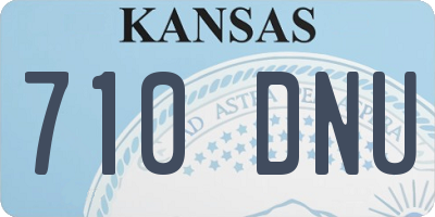 KS license plate 710DNU