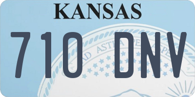KS license plate 710DNV