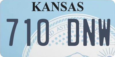 KS license plate 710DNW