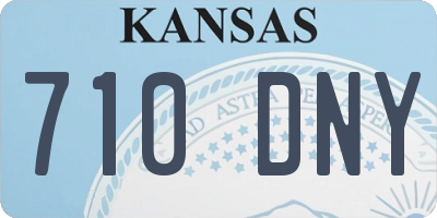 KS license plate 710DNY