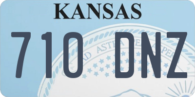 KS license plate 710DNZ