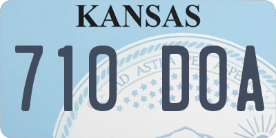 KS license plate 710DOA