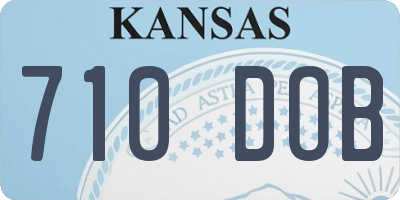 KS license plate 710DOB