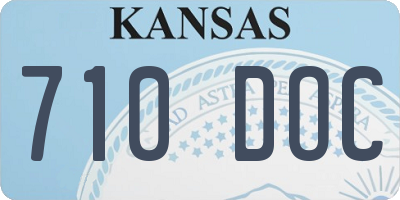 KS license plate 710DOC