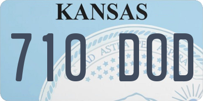 KS license plate 710DOD