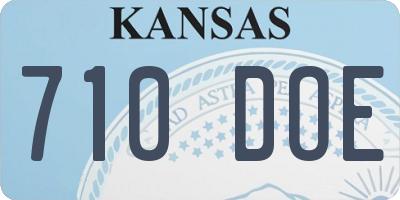 KS license plate 710DOE