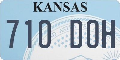 KS license plate 710DOH