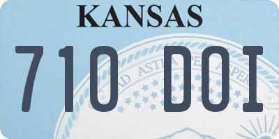 KS license plate 710DOI