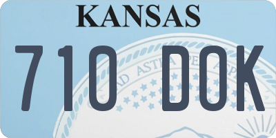 KS license plate 710DOK