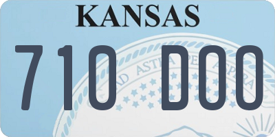 KS license plate 710DOO