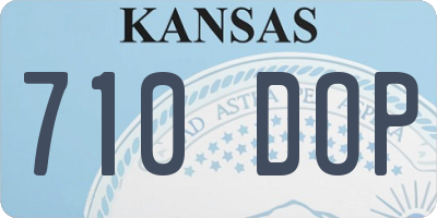 KS license plate 710DOP