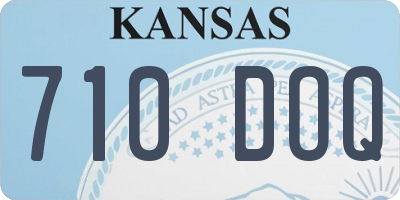 KS license plate 710DOQ