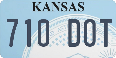 KS license plate 710DOT