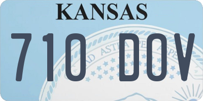 KS license plate 710DOV