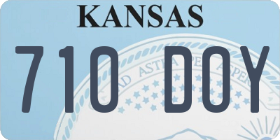 KS license plate 710DOY