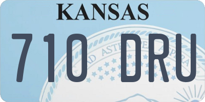 KS license plate 710DRU