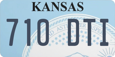 KS license plate 710DTI