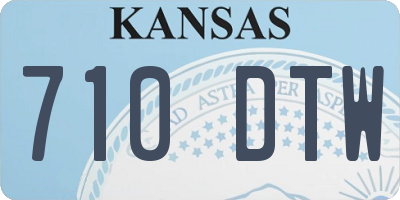 KS license plate 710DTW