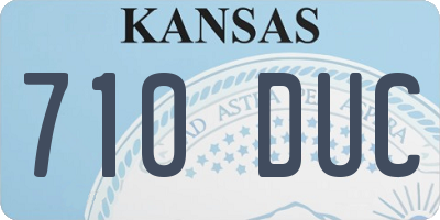 KS license plate 710DUC