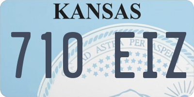 KS license plate 710EIZ
