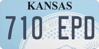 KS license plate 710EPD