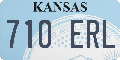 KS license plate 710ERL