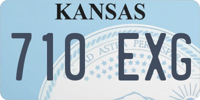 KS license plate 710EXG