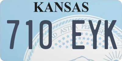KS license plate 710EYK