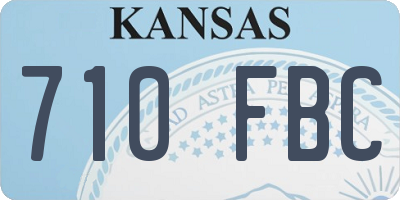 KS license plate 710FBC