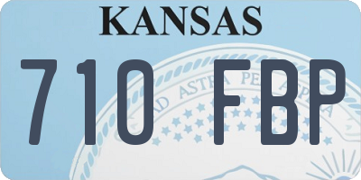KS license plate 710FBP