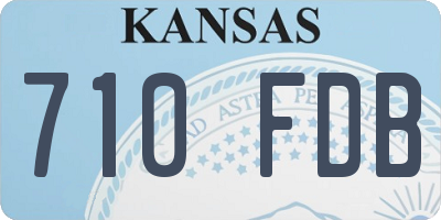 KS license plate 710FDB