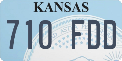 KS license plate 710FDD