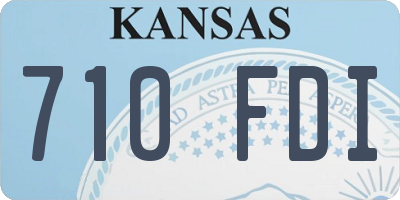 KS license plate 710FDI