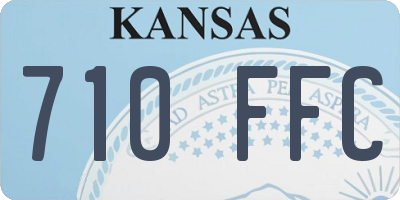 KS license plate 710FFC
