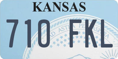 KS license plate 710FKL