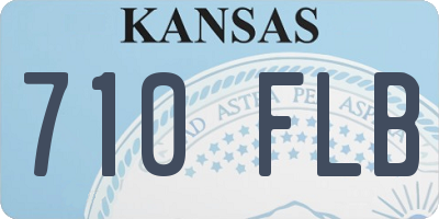 KS license plate 710FLB