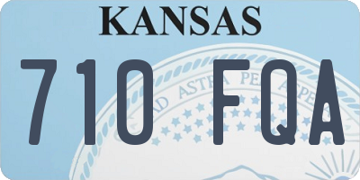 KS license plate 710FQA
