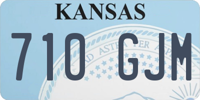 KS license plate 710GJM