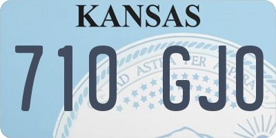 KS license plate 710GJO