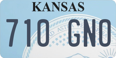 KS license plate 710GNO