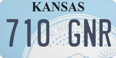 KS license plate 710GNR
