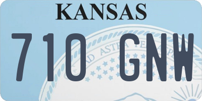 KS license plate 710GNW