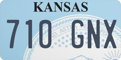 KS license plate 710GNX