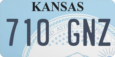 KS license plate 710GNZ