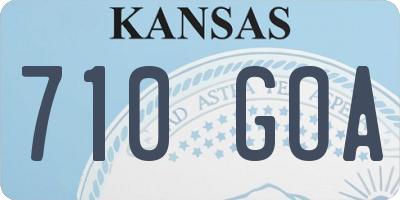 KS license plate 710GOA