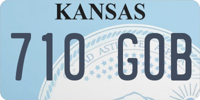 KS license plate 710GOB
